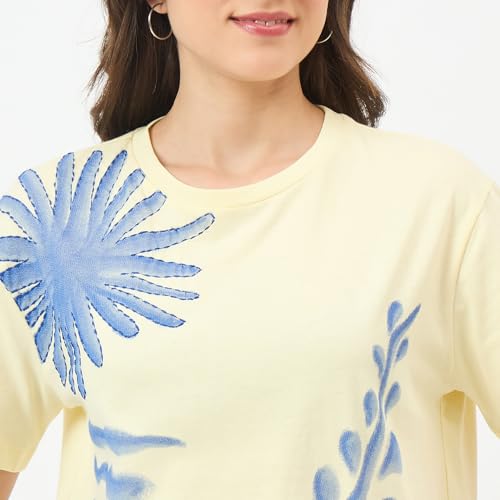 Madame Lemon Cotton Half-Sleeve Top
