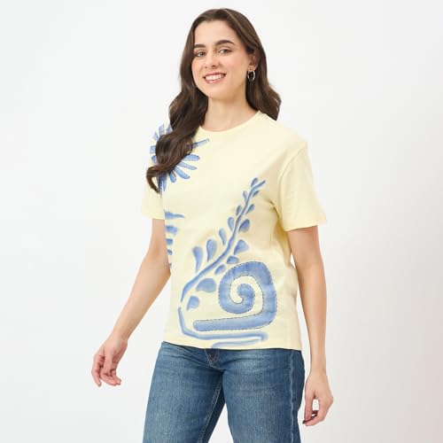Madame Lemon Cotton Half-Sleeve Top