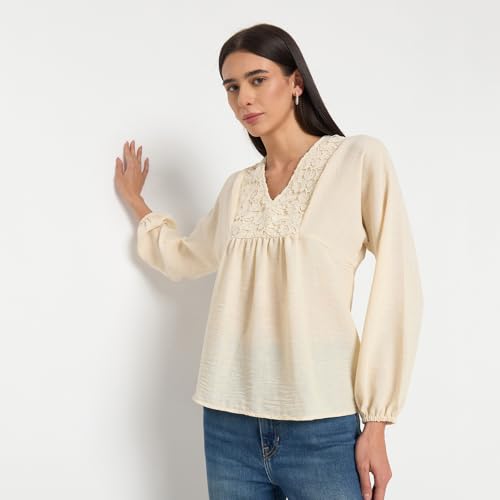Madame Off-White Printed Top