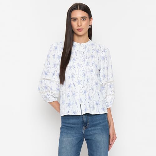 Madame Blue Printed Tunic Top