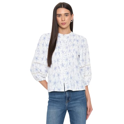 Madame Blue Printed Tunic Top