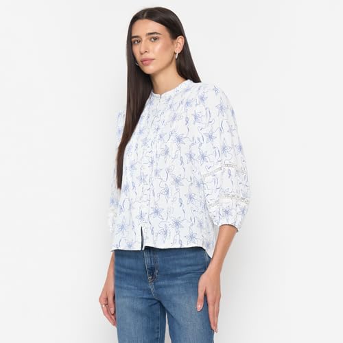 Madame Blue Printed Tunic Top