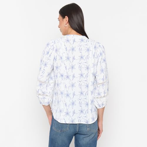 Madame Blue Printed Tunic Top