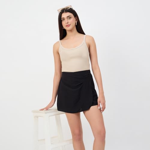 Madame Black Rayon-Blend Shorts