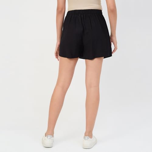 Madame Black Rayon-Blend Shorts