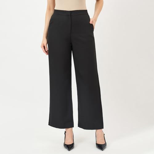 Madame Black Stretch Slim-Fit Trousers