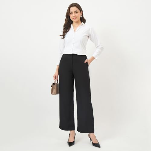 Madame Black Stretch Slim-Fit Trousers