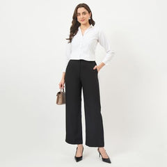 Madame Black Stretch Slim-Fit Trousers