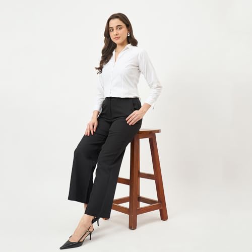 Madame Black Stretch Slim-Fit Trousers