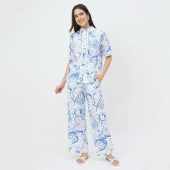 Madame White Printed Co-ord Set