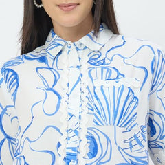 Madame White Printed Co-ord Set