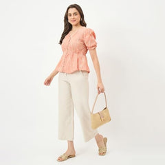 Madame Coral Rayon-Blend Half-Sleeve Top