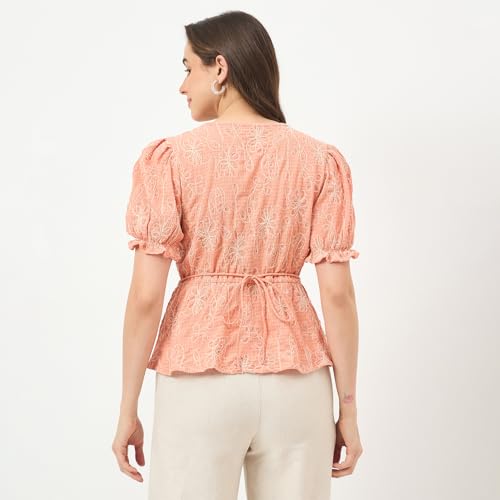 Madame Coral Rayon-Blend Half-Sleeve Top