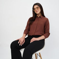 Madame Coffee Rayon-Blend Shirt