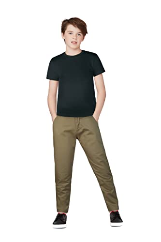 Gini & Jony Boys Brown Solid Cotton Trouser Fixed Waist 4-5 Years