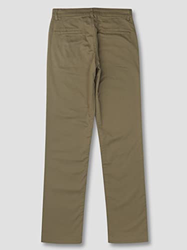 Gini & Jony Boys Brown Solid Cotton Trouser Fixed Waist 4-5 Years