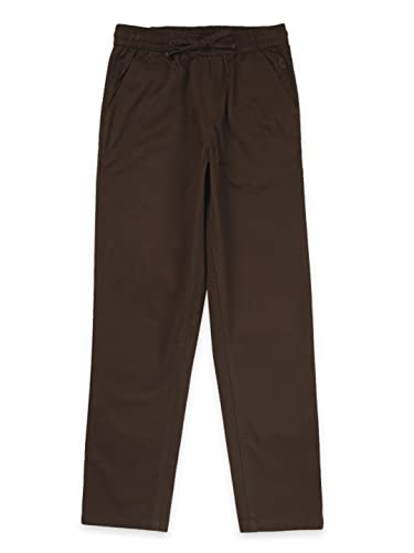 Gini & Jony Boys Brown Solid Cotton Elasticated Trouser 13-14 Years