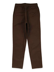 Gini & Jony Boys Brown Solid Cotton Elasticated Trouser 13-14 Years