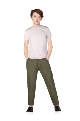 Gini & Jony Boys Brown Solid Cotton Trouser Elasticated 6-7 Years - Goyalsons ShopMax