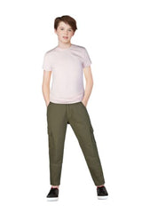 Gini & Jony Boys Brown Solid Cotton Trouser Elasticated 8-9 Years