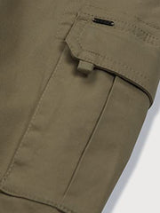 Gini & Jony Boys Brown Solid Cotton Trouser Elasticated 8-9 Years