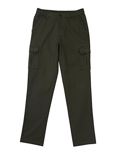 Gini and Jony Boys Green Solid Denim Trouser Elasticated 7-8 Years - Goyalsons ShopMax