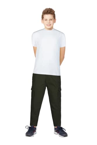 Gini and Jony Boys Green Solid Denim Trouser Elasticated 7-8 Years - Goyalsons ShopMax