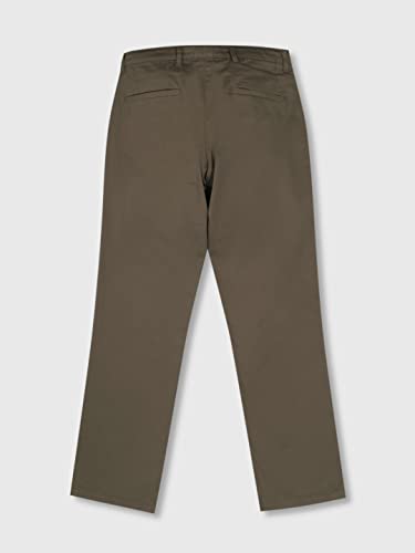 Gini & Jony Boys Brown Solid Cotton Trouser Fixed Waist 9-10 Years