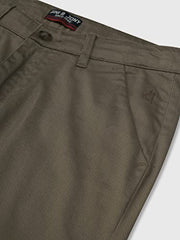 Gini & Jony Boys Brown Solid Cotton Trouser Fixed Waist 9-10 Years