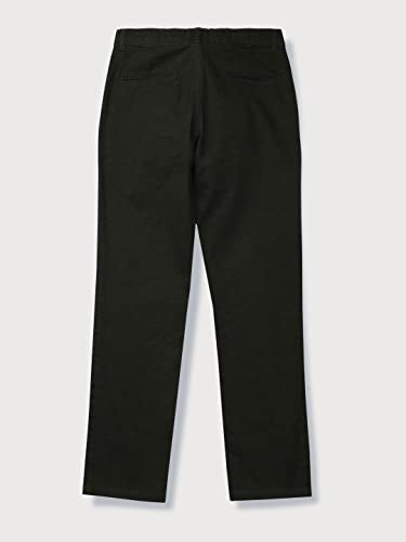 Gini & Jony Boys Black Solid Cotton Fixed Waist Trouser 8-9 Years