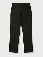 Gini & Jony Boys Black Solid Cotton Fixed Waist Trouser 8-9 Years