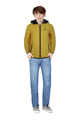 Gini & Jony Boys Yellow solid Polyster Full Sleeves Heavy Winter Jacket 9-10 Years