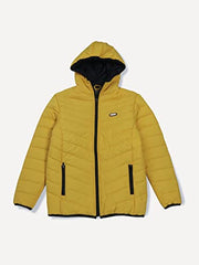 Gini & Jony Boys Yellow solid Polyster Full Sleeves Heavy Winter Jacket 9-10 Years