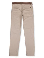 Gini & Jony Boys Beige Solid Cotton Fixed Waist Trouser 8-9 Years - Goyalsons ShopMax