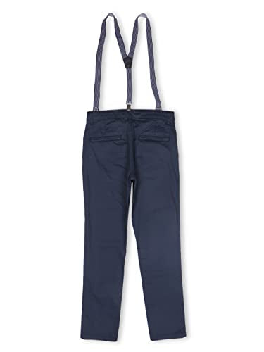 Gini & Jony Boys Blue Solid Cotton Elasticated Trouser 7-8 Years