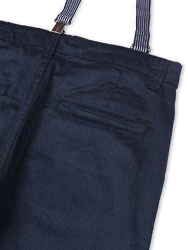 Gini & Jony Boys Blue Solid Cotton Elasticated Trouser 7-8 Years