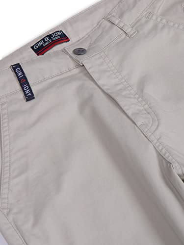 Gini & Jony Boys Grey Solid Cotton Fixed Waist Trouser 6-7 Years