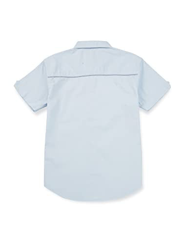 Gini & Jony Boys Blue Solid Cotton Half Sleeves Shirt 4-5 Years