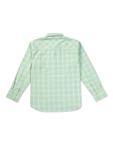 Gini & Jony Boys Green Checks Cotton Full Sleeves Shirt 4-5 Years