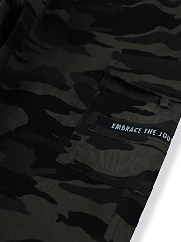 Gini & Jony Boys Black Printed Cotton Elasticated Trouser 8-9 Years