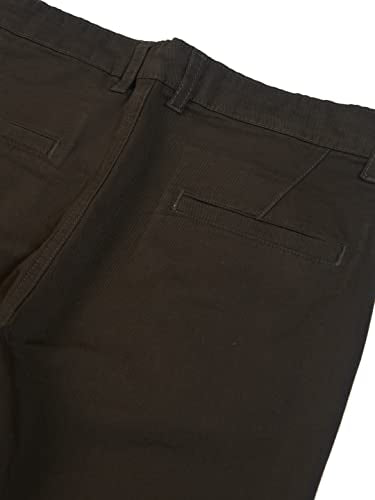 PALM TREE Boys Black Solid Cotton Denim Fixed Waist Trouser 7-8 Years