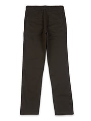 PALM TREE Boys Black Solid Cotton Denim Fixed Waist Trouser 7-8 Years
