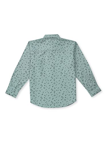 PALM TREE Boys Grey Printed Cotton Full Sleeves Shirt 4-5 Years