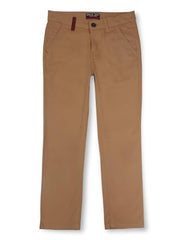 Gini and Jony Boys Beige Solid Woven Fixed Waist Trouser 6-7 Years