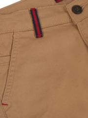 Gini and Jony Boys Beige Solid Woven Fixed Waist Trouser 6-7 Years