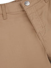 Gini and Jony Boys Brown Solid Cotton Fixed Waist Trouser 8-9 Years