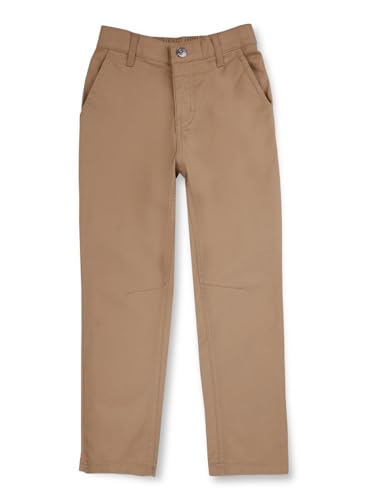 Gini and Jony Boys Brown Solid Cotton Fixed Waist Trouser 8-9 Years