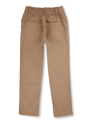 Gini and Jony Boys Brown Solid Cotton Fixed Waist Trouser 8-9 Years