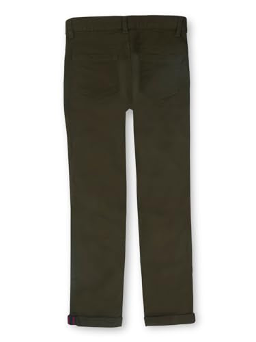 Gini and Jony Boys Olive Solid Cotton Fixed Waist Trouser 9-10 Years