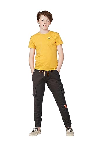 Gini & Jony Boys Brown Solid Cotton Elasticated Trouser 9-10 Years (8905682300054)